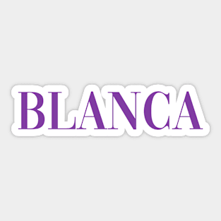 Blanca - Pose - Purple Sticker